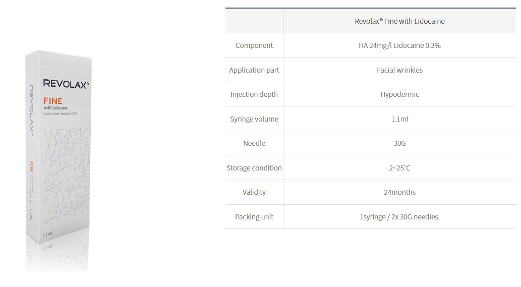 Fine Wrinkles Removing By Injecting 1.1 Ml Korea Revolax Fine Dermal Filler