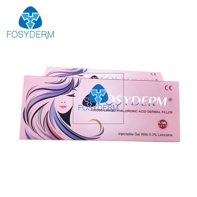 Fosyderm 1.1ml Deep Hyaluronic Acid Cheek Volume HA Facial Dermal Fillers With Lidocaine